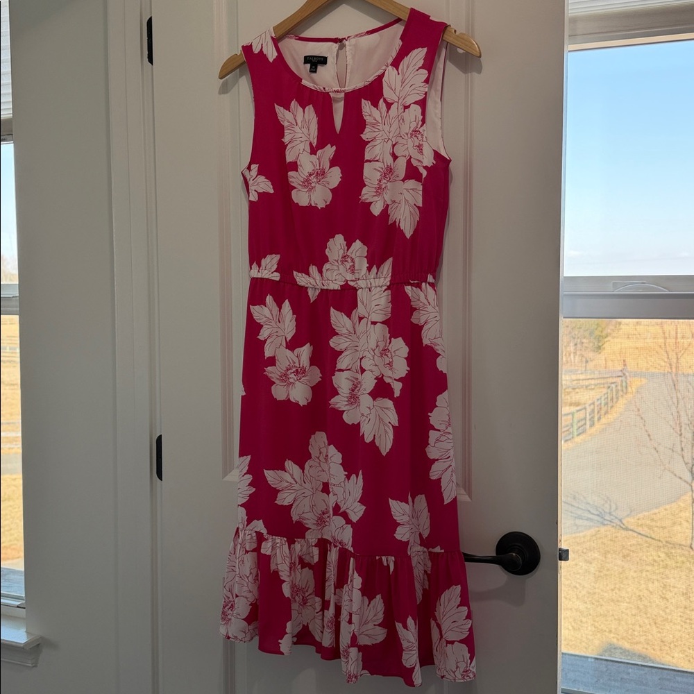 Brand New! Size 4P Talbots Pink/White Floral Dress